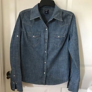 Gap Denim Western Shirt - Size Medium